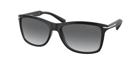 prada grey gradient rectangular men's sunglasses ps03osf 1bo3m1|Prada Grey Gradient Rectangular Men's Sunglasses .